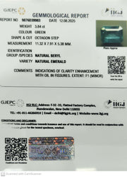 3.84/CT Natural Panna Stone with Govt. Lab Certificate (45510)